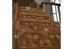 منبر مسجد حضرت فاطمه(س) گره چینی چوب- نخجوان - جمهوری آذربایجان