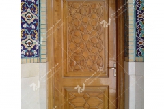 (2) درب چوبی گره چینی سنتی مسجد بیت الرضا (ع) مقابل باب الجواد - مشهد مقدس