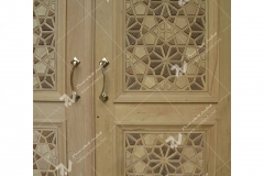 (5) درب چوبی گره چینی توپر مسجد امام سجاد(ع) - طبرسی شمالی - مشهد مقدس