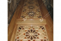 (9) ساخت درب چوبی گره چینی موسسه تراث الشهید حکیم – عراق - نجف اشرف