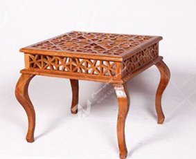 میز عسلی ، پذیرایی (کنارمبلی) چوبی سنتی مشبک گره چینی – سمن کد ۳۰۹