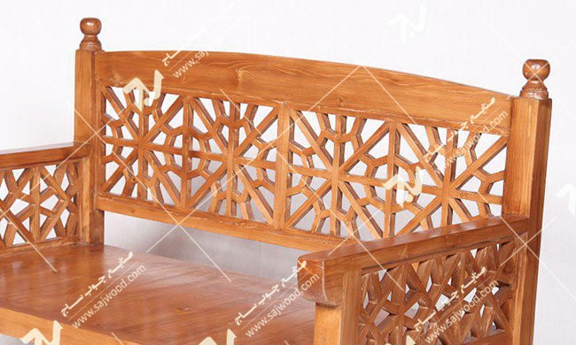 مبلمان چوبی سنتی دو نفره گره چینی مشبک – آسا کد ۲۰۲