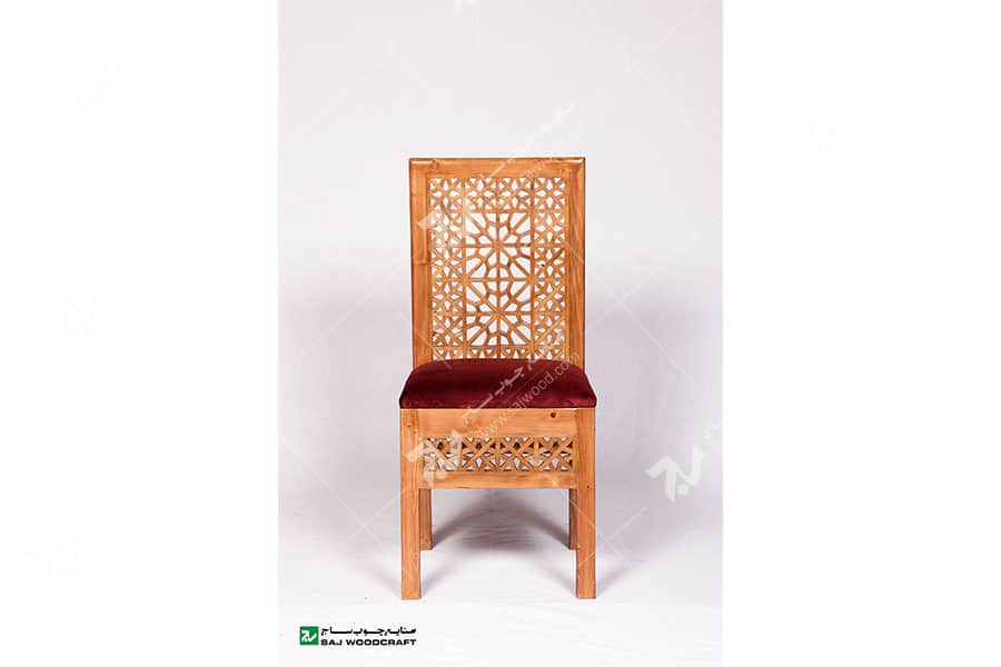 صندلی کلاسیک (ناهارخوری ، مبلمان) چوبی سنتی مشبک 1 - سمن کد۳۰۳