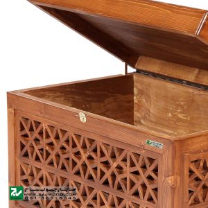 صندوقچه جواهرات چوبی و جعبه تزیینی سنتی صنایع چوب ساج مدل 609