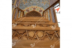 منبر مسجد حضرت فاطمه(س)-گره چینی چوبی با هنر دست- نخجوان - جمهوری آذربایجان