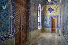 درب چوبی سنتی گره چینی مسجد حضرت فاطمه(س)- نخجوان - جمهوری آذربایجان