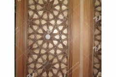 (3) درب چوبی سنتی گره چینی امامزاده سلطان سلیمان - نیشابور