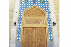 (2)درب چوبی سنتی گره چینی تند دوازده مسجد امام رضا (ع) شهرک صنعتی - مشهد مقدس