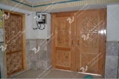 (10) درب چوبی گره چینی ورودی مسجد وحسینیه امام علی(ع) مطهری - مشهد مقدس