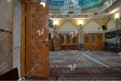 (6) درب چوبی منبر و پنجره سنتی گره چینی مسجد وحسینیه امام علی(ع) مطهری - مشهد مقدس