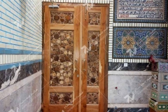 درب چوبی سنتی مسجد کند دو پنج مسجد امام سجاد خیابان طبرسی مشهد