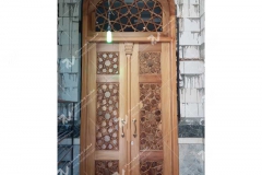 درب چوبی هشت چهار لنگه مسجد امام سجاد