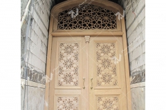 (4) درب سنتی و چوبی گره چینی توپر و سردرب مشبک مسجد امام سجاد(ع) - طبرسی شمالی - مشهد مقدس