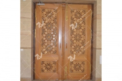 (4) درب سنتی چوبی گره چینی طرح کند دو پنج موسسه تراث الشهید حکیم – عراق - نجف اشرف