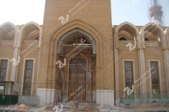 (5) درب سنتی گره چینی چوبی ورودی موسسه تراث الشهید حکیم – عراق - نجف اشرف