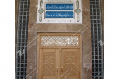(5)درب و سردرب چوبی گره چینی مسجد وحسینیه شهدای دانشگاه آزاد نیشابور