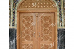 (4) درب سنتی چوبی گره چینی تند دوازده مسجد دانشگاه آزاد قوچان