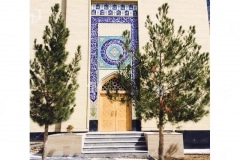 (1) درب چوبی سنتی گره چینی مسجد دانشگاه آزاد شاهرود