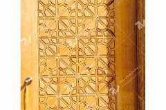 (11) درب سنتی چوبی گره چینی هنر دست مسجد دانشگاه آزاد شاهرود