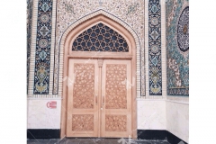 (9) درب چوبی سنتی گره چینی مسجد دانشگاه آزاد شاهرود