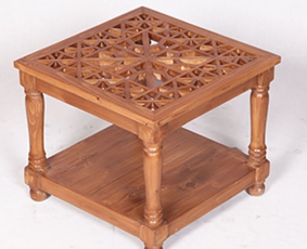 میز عسلی ، پذیرایی (کنارمبلی) چوبی سنتی مشبک گره چینی – سمن کد ۳۱۱