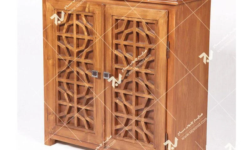 جاکفشی چوبی سنتی گره چینی مشبک