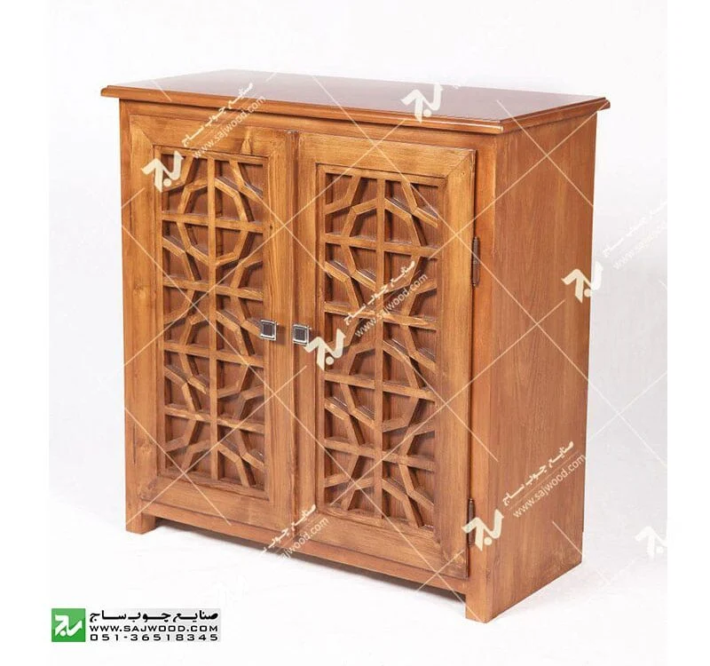 جاکفشی چوبی سنتی گره چینی مشبک