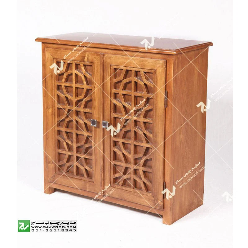 جاکفشی چوبی سنتی گره چینی مشبک