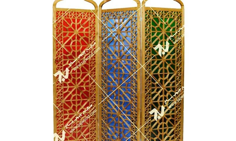 پارتیشن،پاراوان چوبی سنتی مشبک گره چینی شیشه رنگی ارسی فروش،قیمت،ساخت