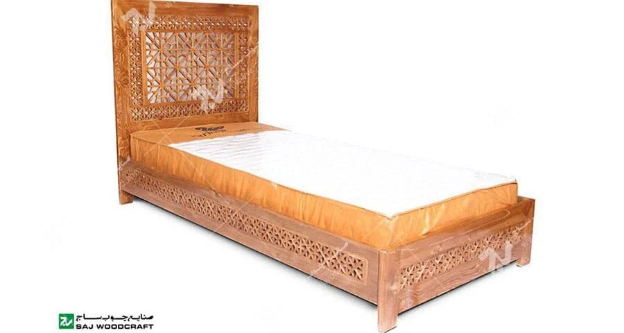 سرویس،تخت خواب چوبی سنتی قدیمی ایرانی گره چینی مشبک