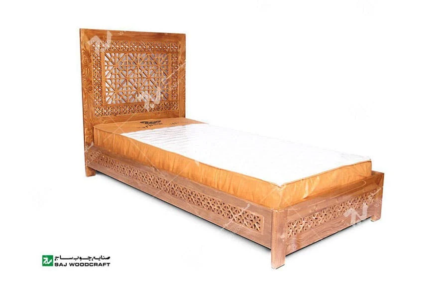 سرویس،تخت خواب چوبی سنتی قدیمی ایرانی گره چینی مشبک