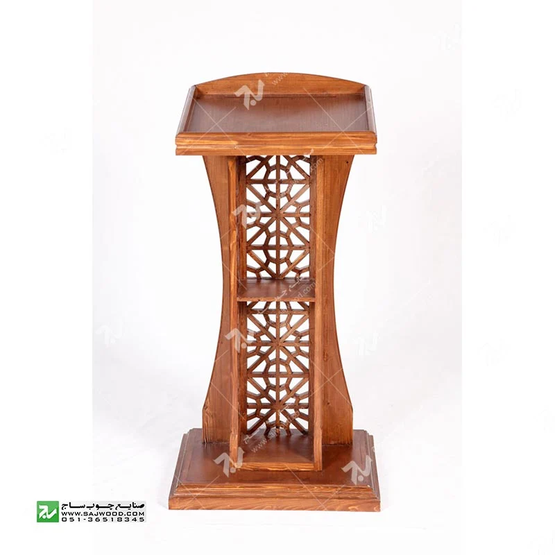 میز تریبون سخنرانی چوبی مشبک گره چینی فروش انواع میز سخنرانی و تریبون