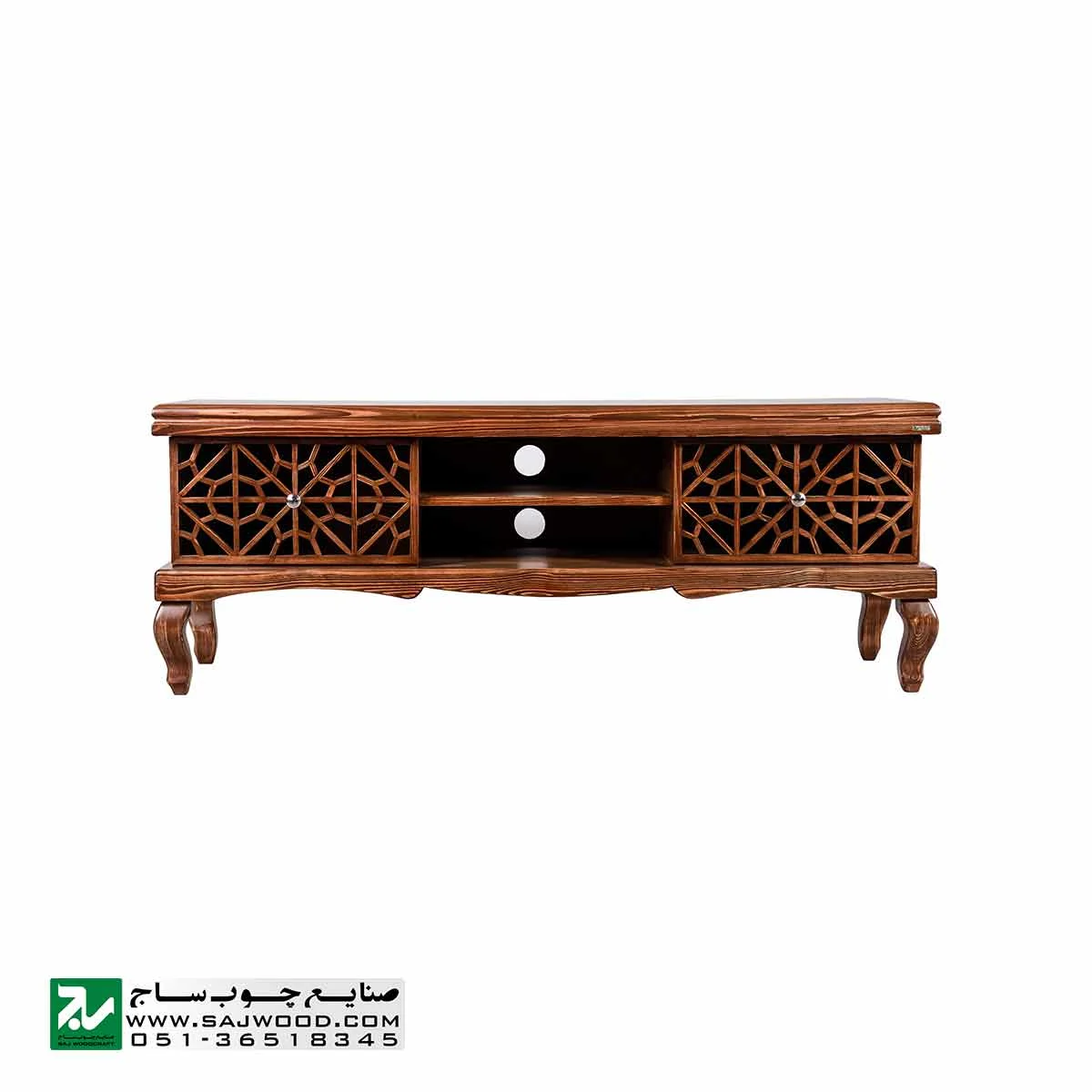 میز ال سی دی و تلویزیون LCD / LED چوبی صنایع چوب ساج مدل 321