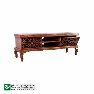 میز ال سی دی و تلویزیون LCD / LED چوبی سنتی صنایع چوب ساج مدل 321