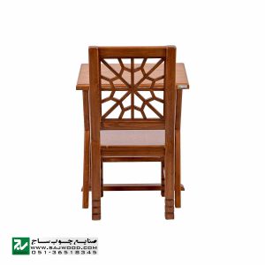 میز و صندلی چوبی نماز ، تحریر صنایع چوب ساج مدل 642