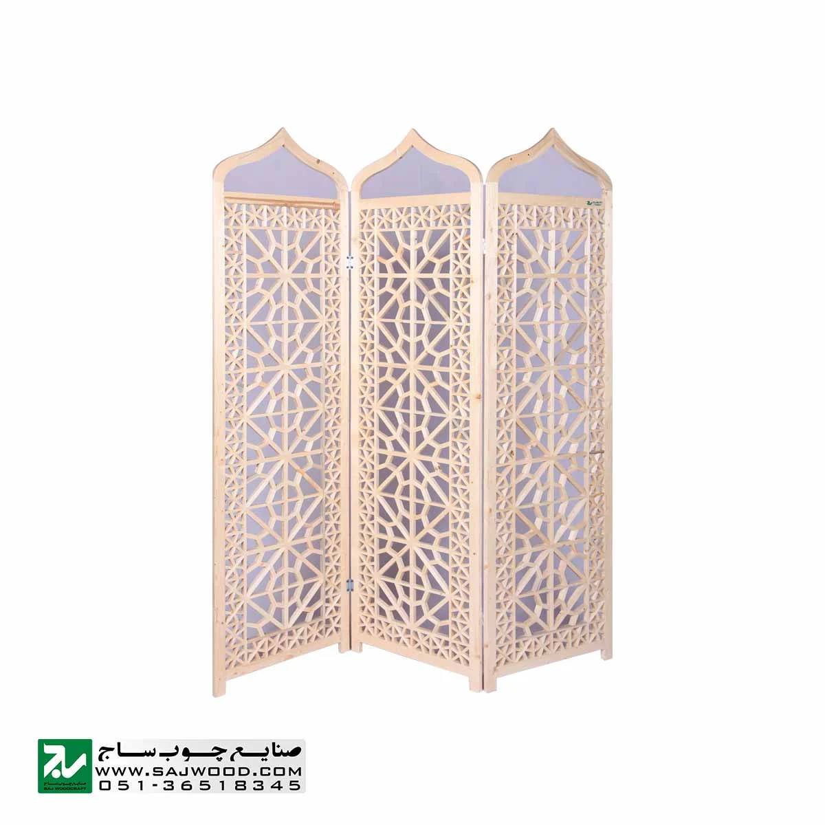 پاراوان پارتیشن متحرک سنتی صنایع چوب ساج مدل 501