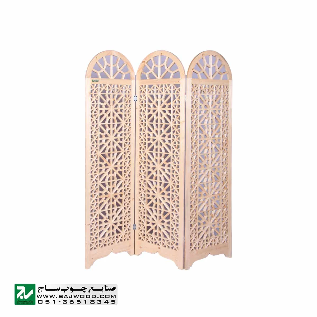 پارتیشن پاراوان متحرک چوبی سنتی اداری صنایع چوب ساج مدل 503