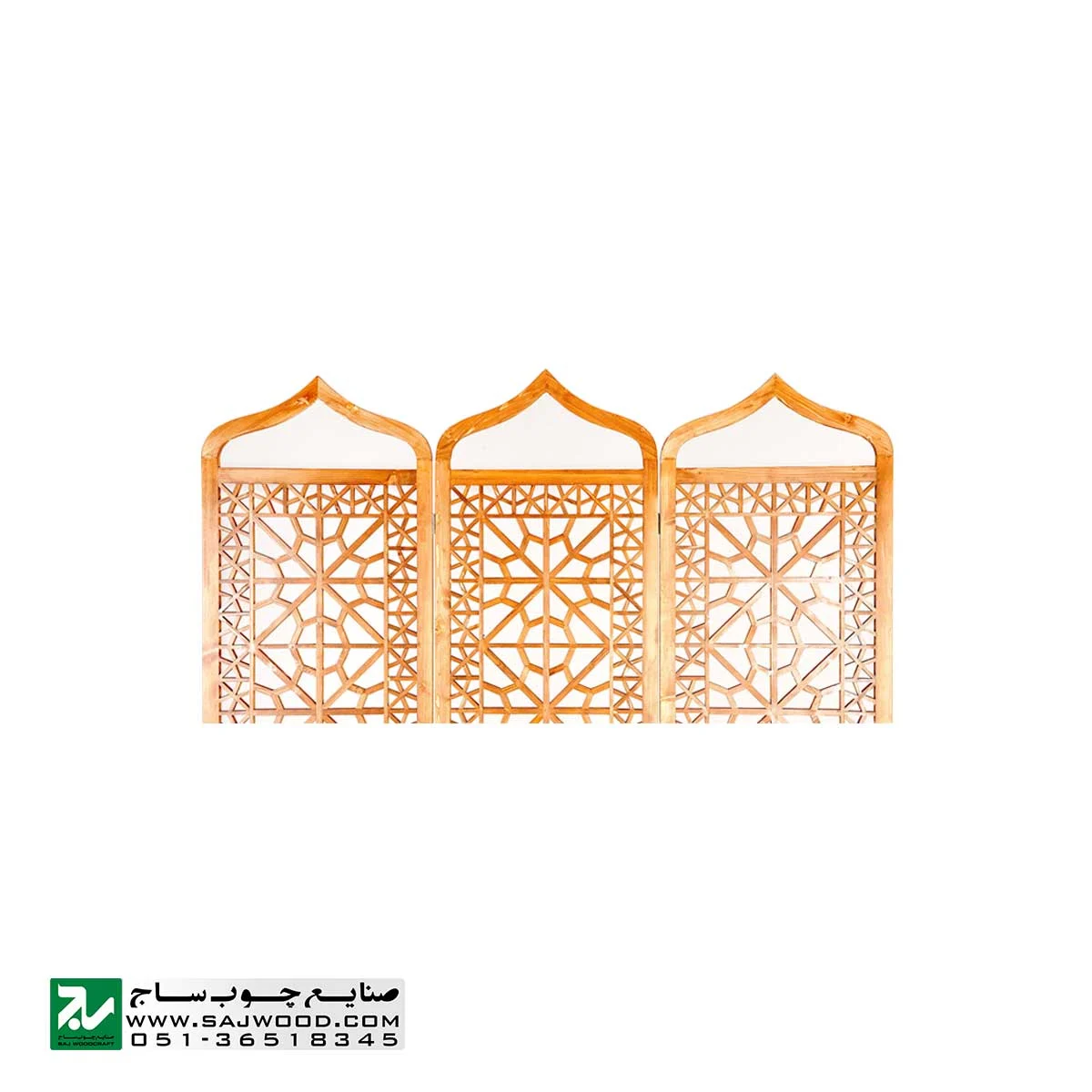 پارتیشن دستساز چوبی سنتی ، پاراوان متحرک صنایع چوب ساج مدل 502