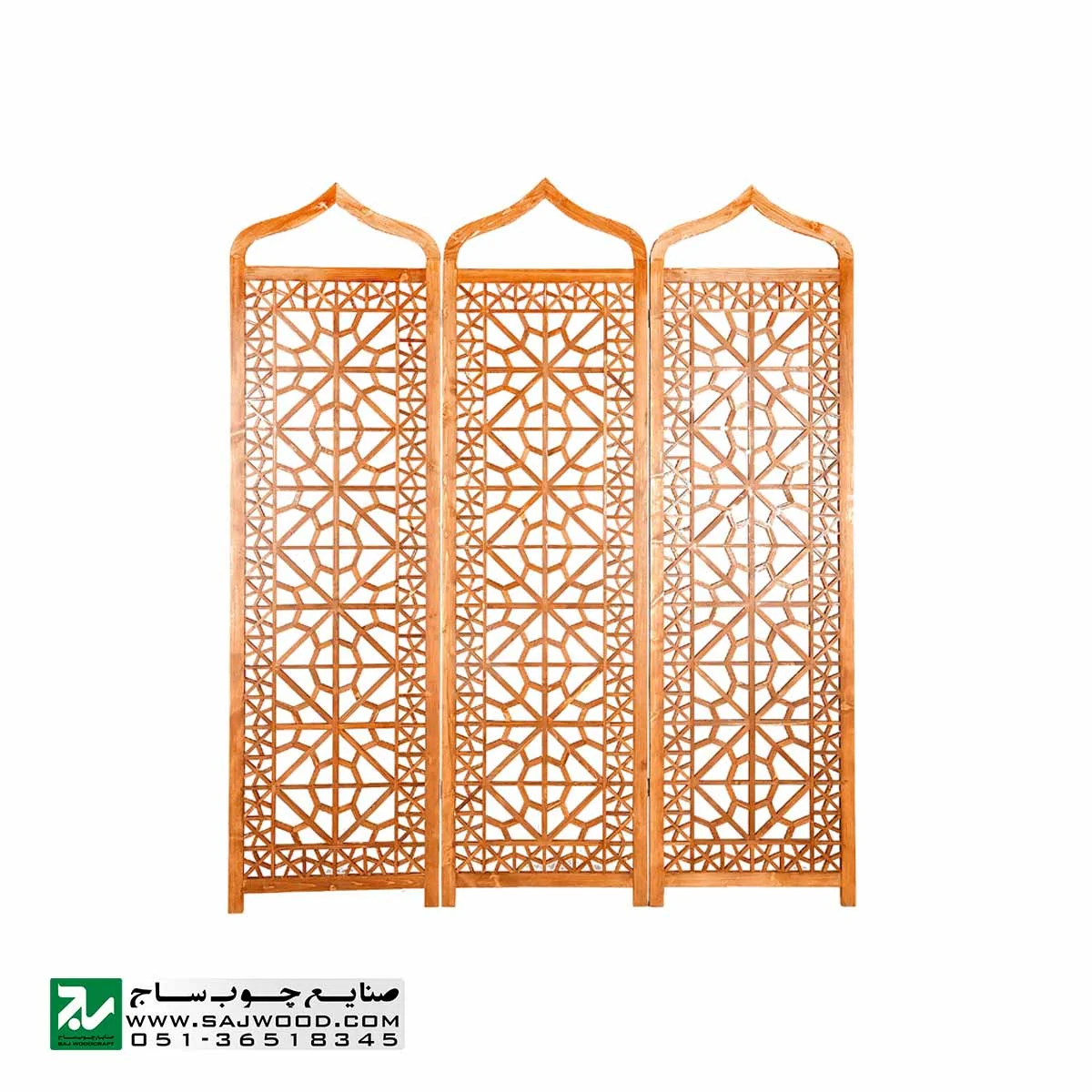 پارتیشن دستساز چوبی ، پاراوان متحرک صنایع چوب ساج مدل 502
