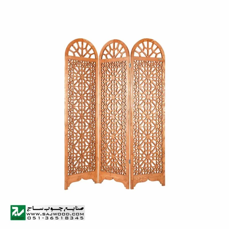 پاراوان دستساز چوبی ، پارتیشن متحرک صنایع چوب ساج مدل 504