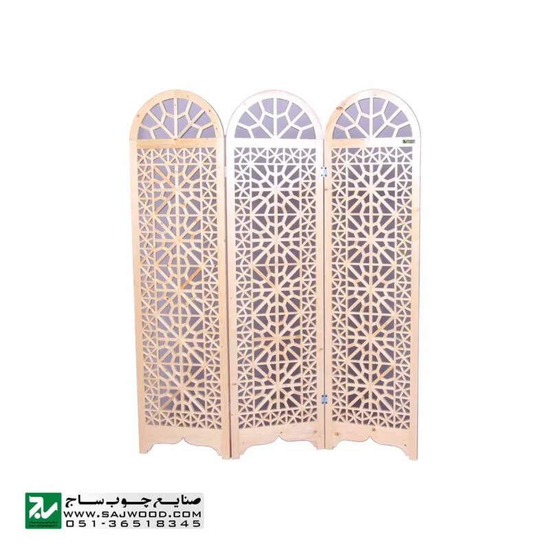 پارتیشن پاراوان متحرک چوبی سنتی اداری ، منزل صنایع چوب ساج مدل 503