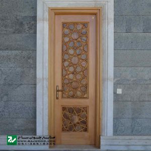 درب ورودی حرم ،مسجد، اماکن متبرکه صنایع چوب ساج مدل L8