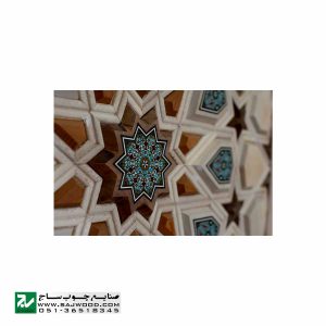 درب چوبی سنتی ورودی اماکن متبرکه ،مسجد،امامزاده صنایع چوب ساج مدل T10KH