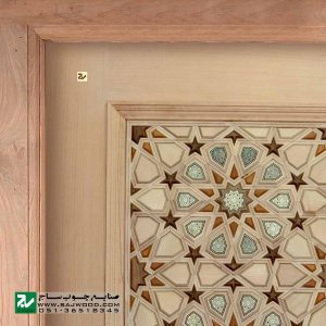 درب سنتی چوبی ورودی اماکن متبرکه ،مسجد،امامزاده صنایع چوب ساج مدل T10KH