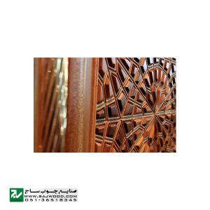 درب چوبی سنتی ورودی حسینیه ،مسجد، اماکن متبرکه صنایع چوب ساج مدل T12