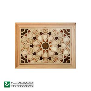 درب چوبی ورودی نمازخانه ،مسجد،اماکن متبرکه سنتی صنایع چوب ساج مدل TCG10