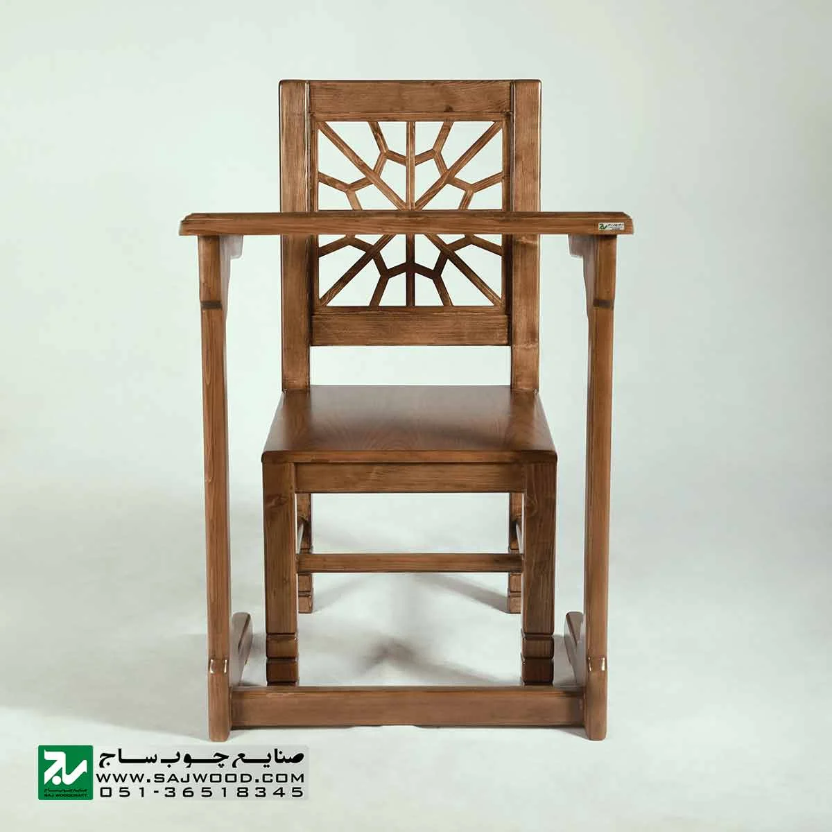 میز و صندلی نماز و تحریر سنتی چوبی صنایع چوب ساج مدل 647