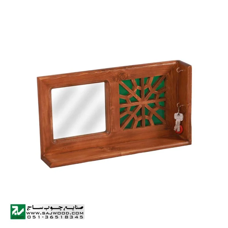 شلف دیواری و جا کلیدی صنایع چوب ساج کد 622