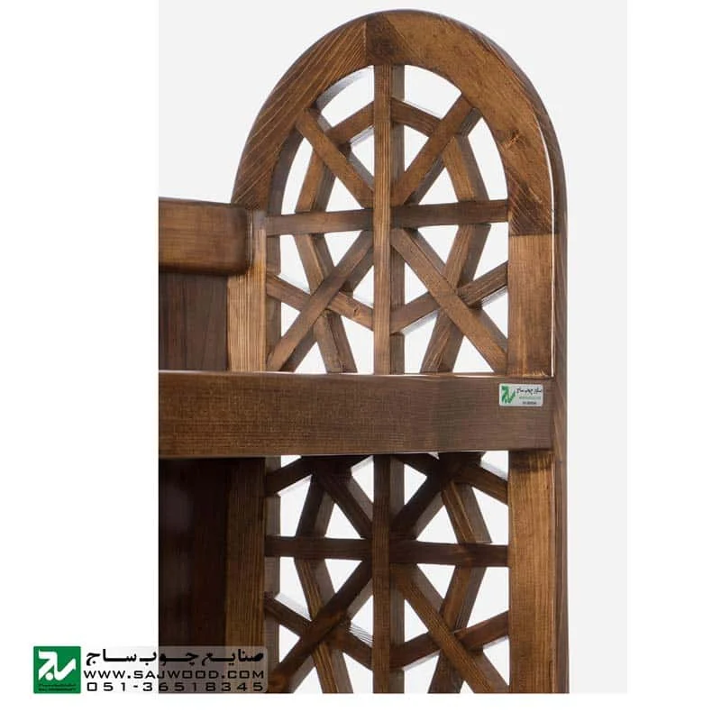 کتابخانه گنجه دار، قفسه کتاب چوبی ، ویترین ، گنجه صنایع چوب ساج مدل 633