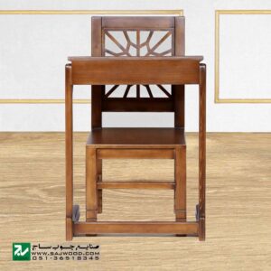 میز و صندلی نماز چوبی و تحریر صنایع چوب ساج مدل 650